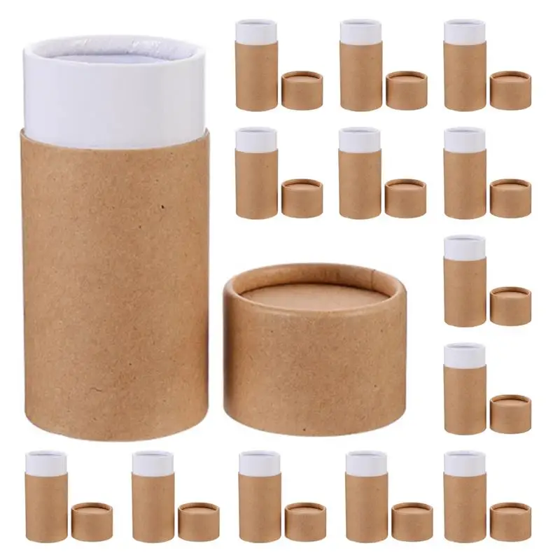 

15Pcs Cylinder Gift Box Tea Tube Paper Tube Packaging Box Kraft Paper Convenient Boxes Paper Storage Jars Household Tea