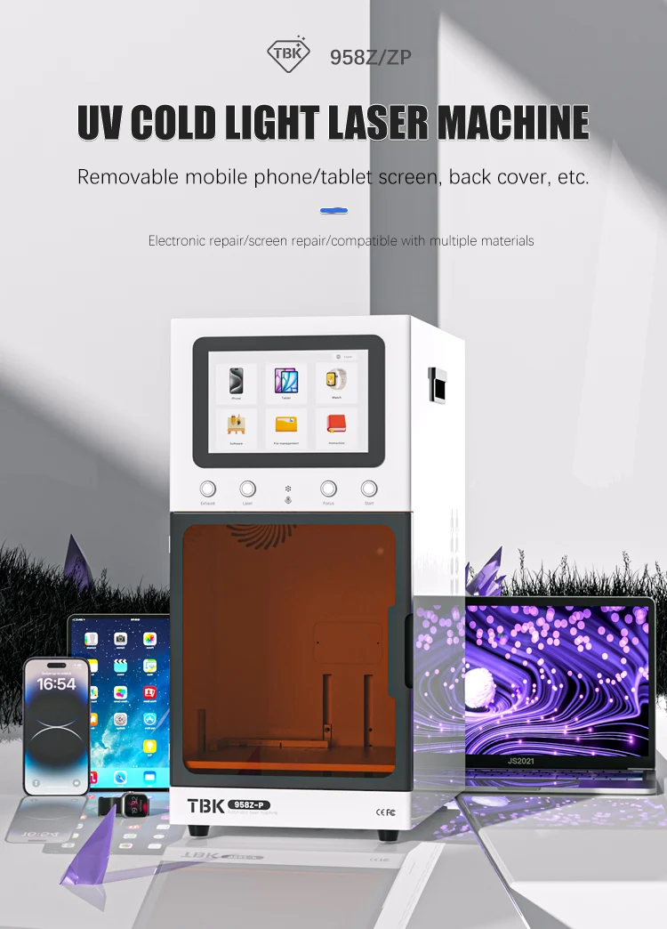 MYT TBK 958ZP Cold Light UV Phone Laser Machine LCD Screen Separator For IPhone Back Glass Removal And Frame Repair