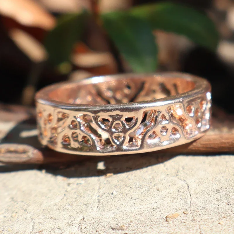 Huaya زوجين خمر الجوف خارج الصليب الكلاسيكية نمط خواتم مأدبة حزب مزاجه حلقة الملحقات الاتجاه المد #2