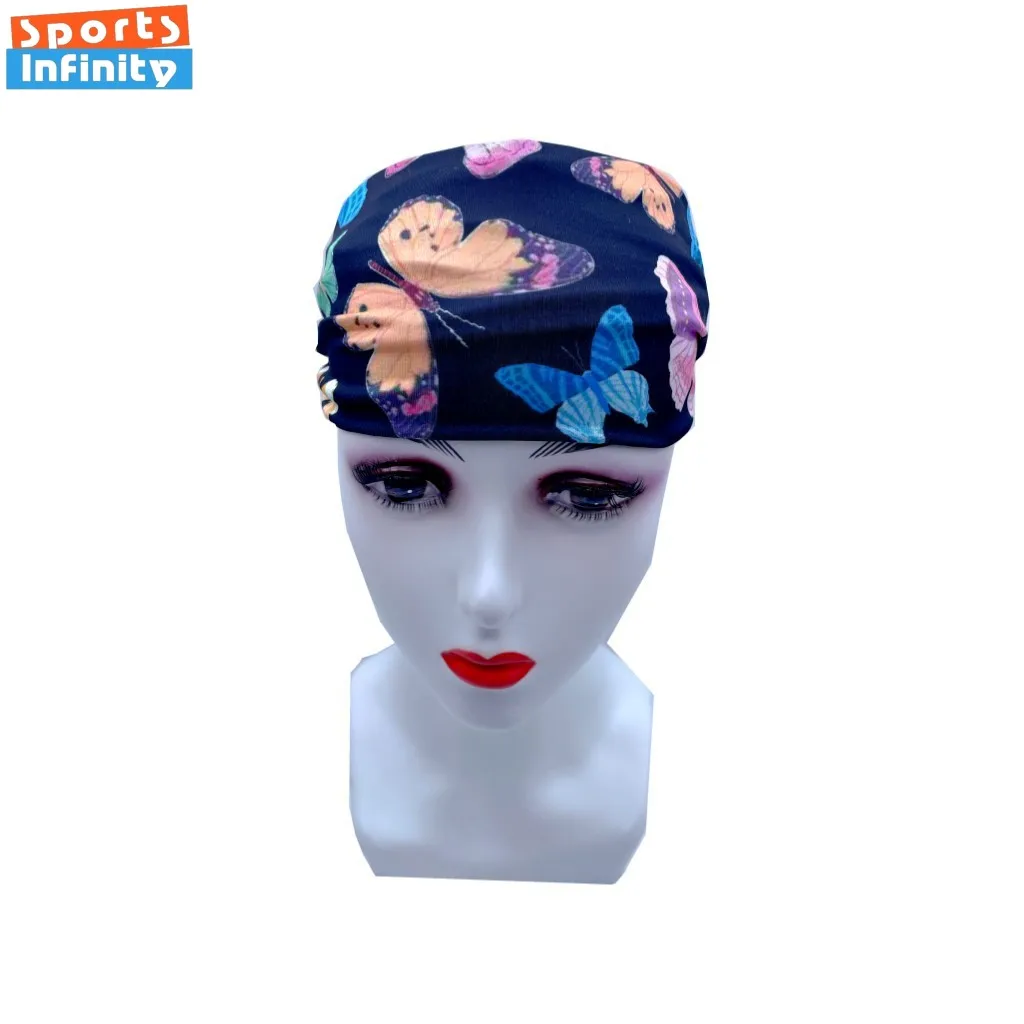 Butterfly Print Sports Headband - Yoga/Pilates - usage example