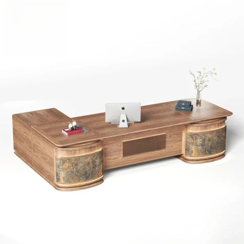 Moderne lichte luxe massief houten bank, bureau van de president