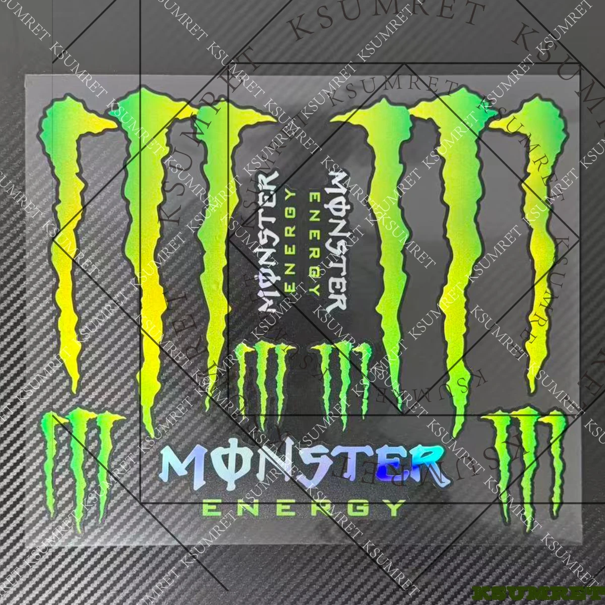 ليزر الوحش الطاقة دراجة نارية ملصقات الفينيل شعار خزان لياماها R1 R3 R6 هوندا CBR600RR 1000RR HRC سباق #4