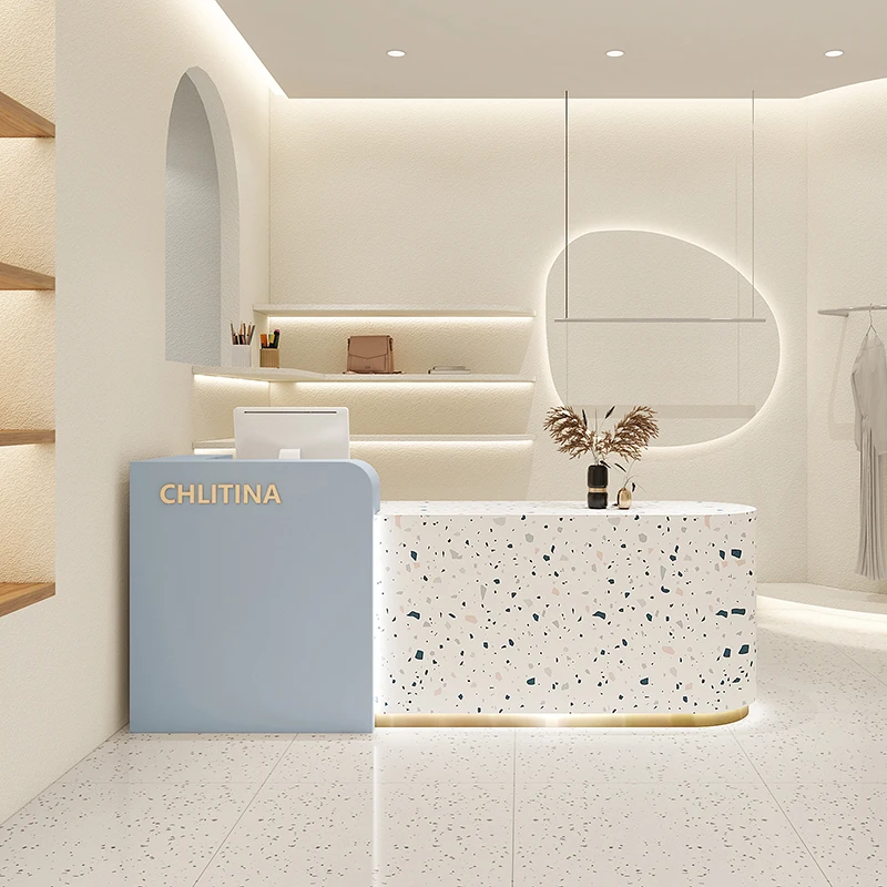 

Premium Executive Reception Desk with Storage Compartments for Corporate Lobby Front Office Furniture Modern Hotel Reception