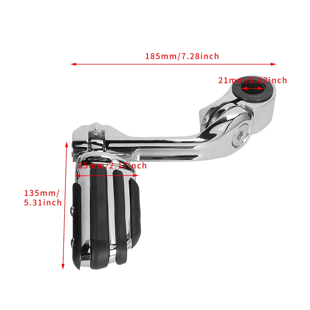 Motorcycle Footrest 32mm Long Highway Engine Guard Peg Mount Kit Foot Pegs For Harley Touring Road King Street Glide Sportster