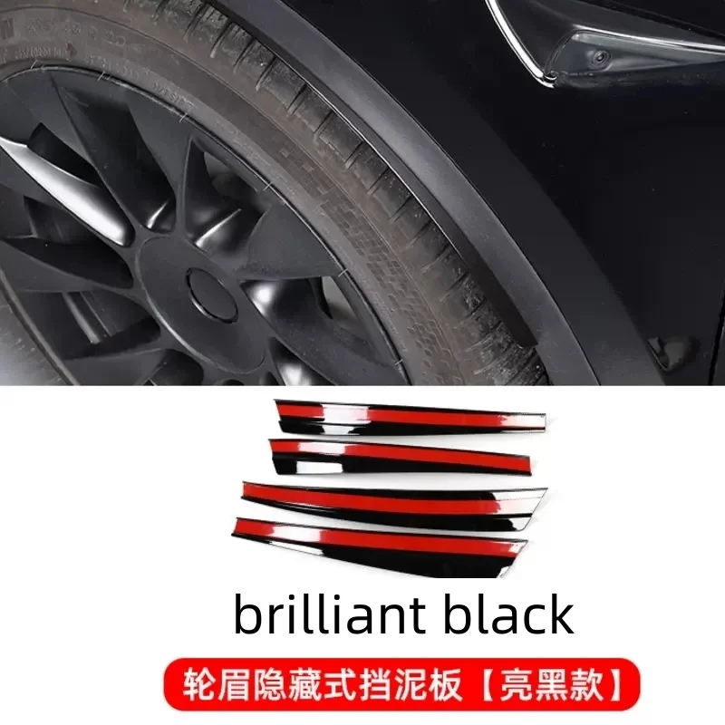 ABS Car Fender Flares Arch Wheel Eyebrow Protector Mudguard Sticker for Tesla Model Y