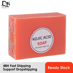 Jabón de Ácido Kójico Original para aclarar la piel, 100g, que reduce las manchas oscuras, hiperpigmentación, cicatrices con aceite de coco y árbol de té