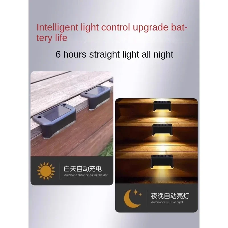 Solar outdoor garden lights Garden layout Step lights Wall lights Balustrade decoration