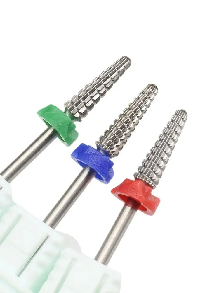 1 Stück Wolframstahl 2-Wege Professioneller Hartmetall-Nagelbohrer - Effizientes Gel-Entfernungswerkzeug, Elektrisches Bohrzubehör für Maniküre – Detail 4