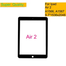 10Pcs/Lot For Apple iPad Air 2 Touch Screen Front Outer Glass Panel Lens For Ipad Air 2 A1566 A1567 LCD Glass With OCA Laminated