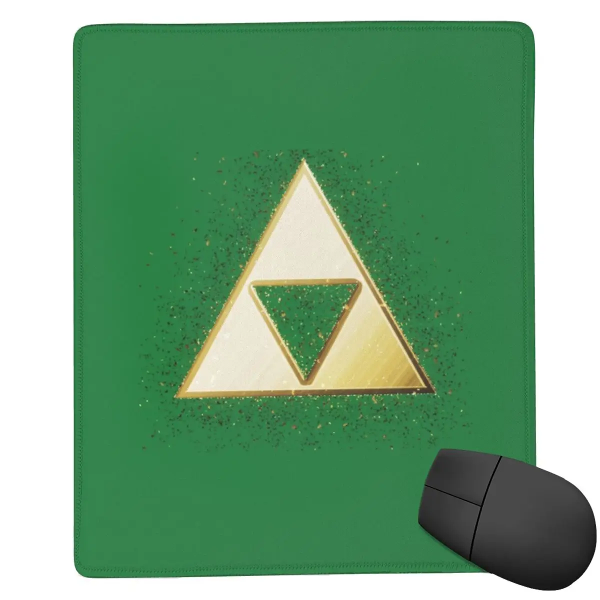 Gold Triforce Glitter Paint Splatter 7x9 in 22x18 cm Mouse Pad Computer Keyboard Mouse Mat Gaming PC Laptop Desk Mat