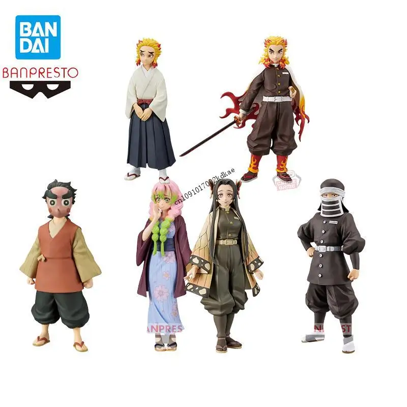 В наличии Bandai Banpresto Original Demon Slayer Kanroji Mitsuri Rengoku Kyoujuro Kochou Kanae Фигурка Персонажи аниме Настольный компьютер