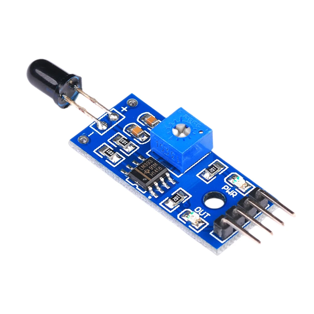 4 Pin Fire Detector Infrared Receiver Module 3.3V-5V Infrared Receiving Module Sensitivity Adjustable for Arduino DIY Kit