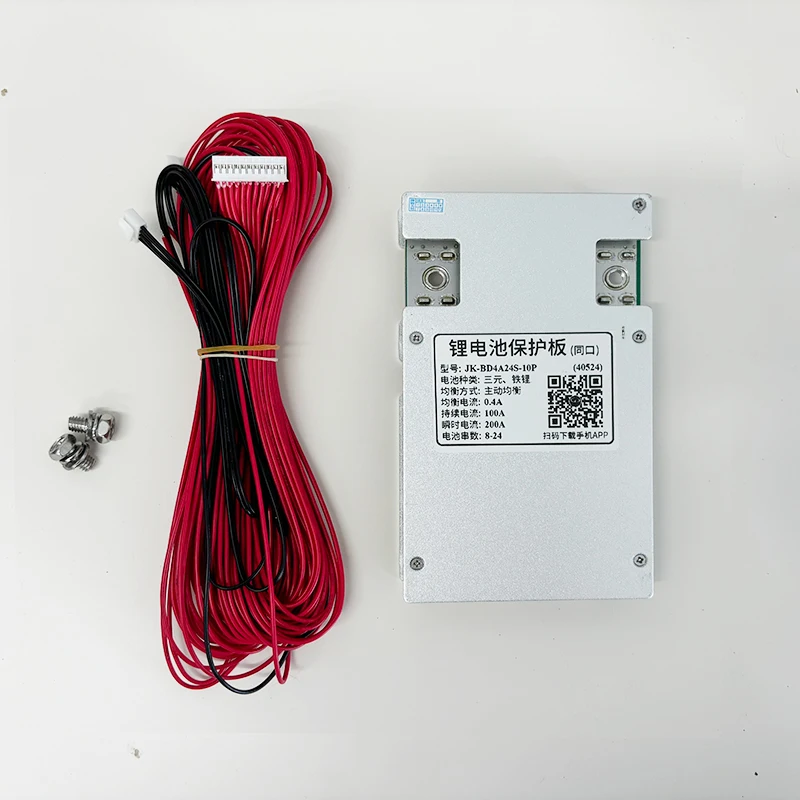 JK-BD4A24S10P 4S-8S 13S 14S 16S 17S 20S 24S Smart BMS 100A LiFePo4 Li-Ion LTO Battery Built-in Bluetooth support for APP BMS