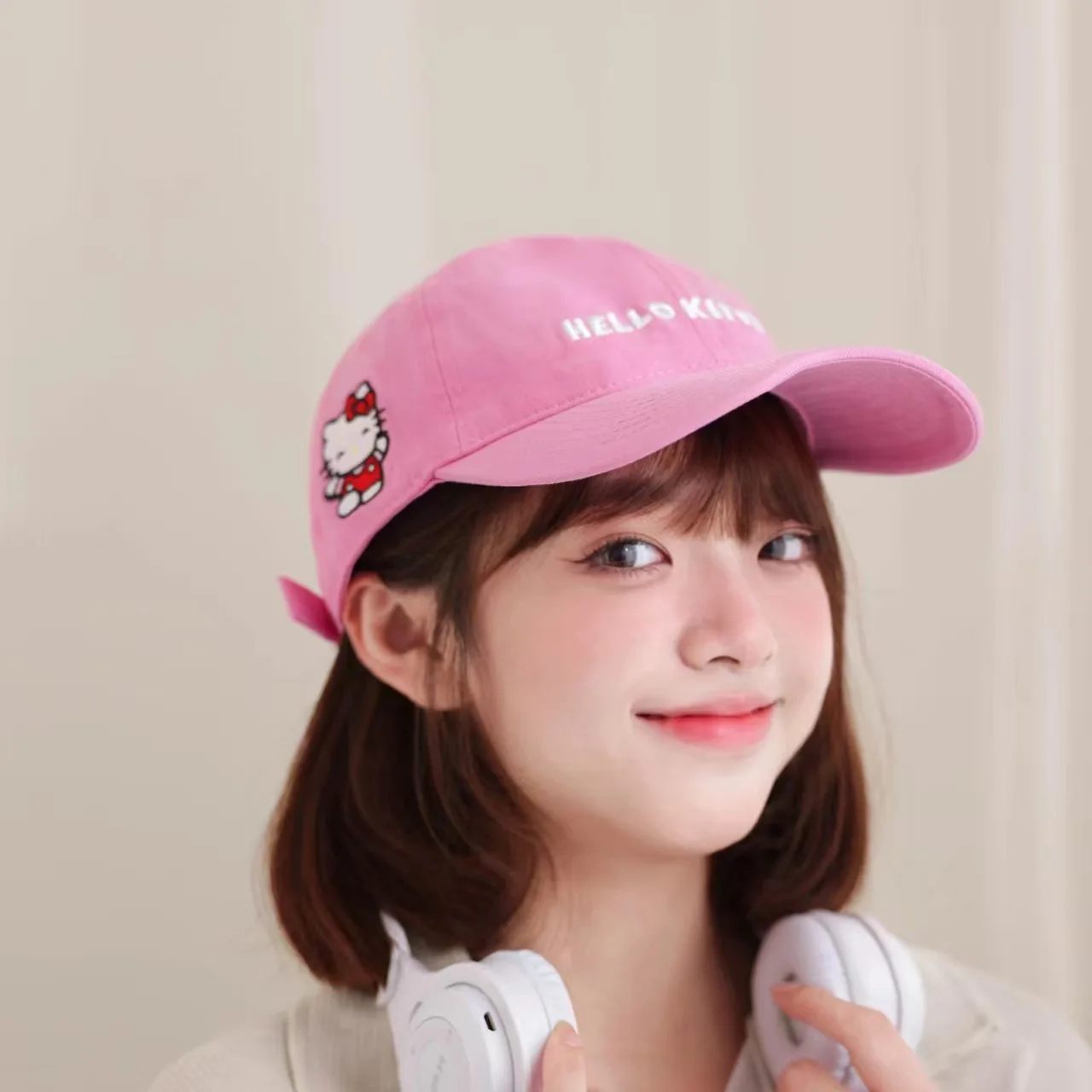 Sanrio Kawaii Cinnamoroll Baseball Cap Girl Cute Cartoon Hello Kitty Adjustable Cap Student Ins Casual All-Match Couple Sun Hat