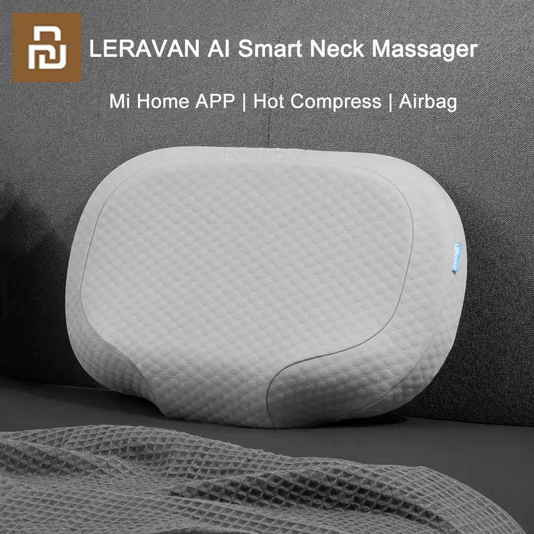 Youpin LERAVAN AI Smart Neck Massager Airbag Electric Massage Sleep Pillow Cervical Hot Compress Massage Work With Mijia APP