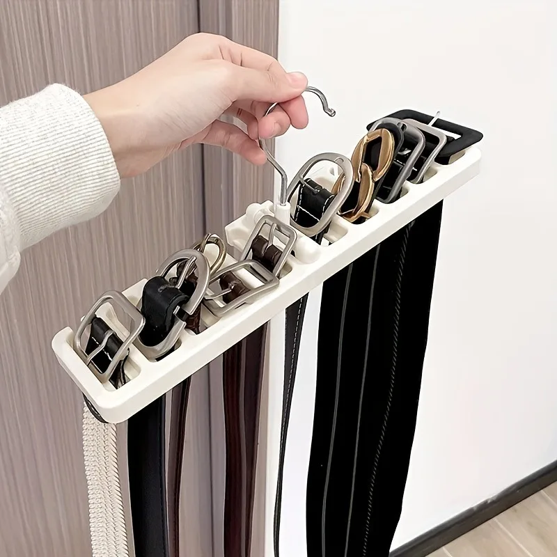 10-in-1 Belt Storage Rack Tie Belt Hanger Rotating Organizer Rack Multifuctional Wardrobe Storage Holder Home Accessories