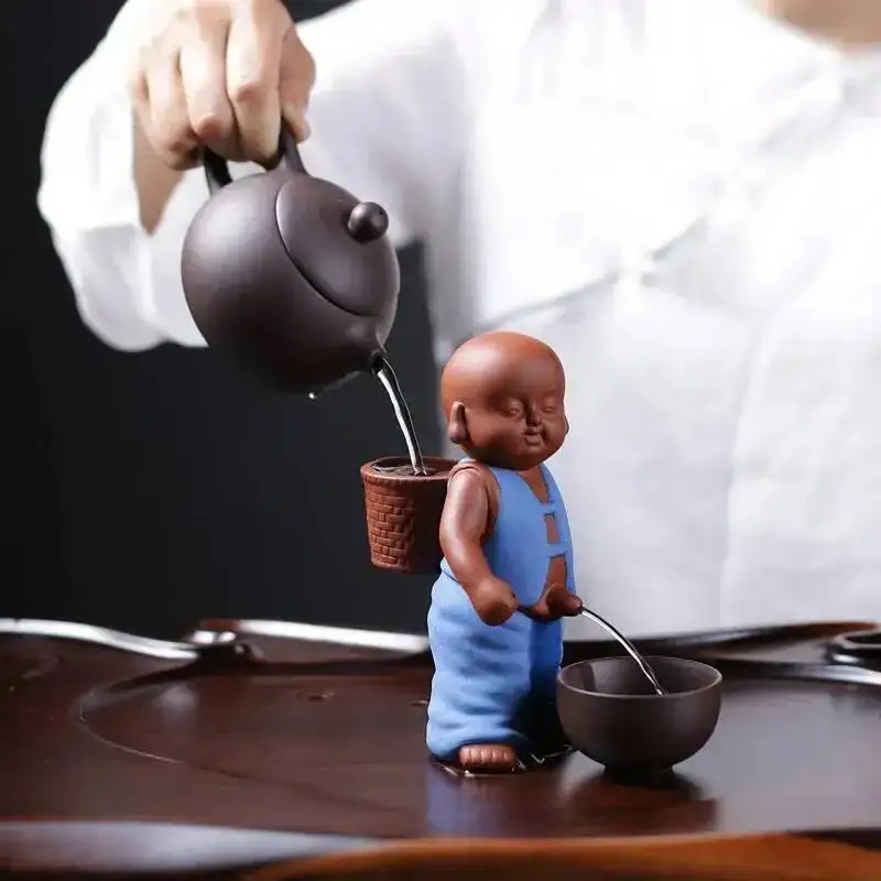 Urination Ceramic Purple Clay Tea Pet Tea Set Decoration Purple Clay Tea Picking Boy Tea Pet Tea Table Accessories