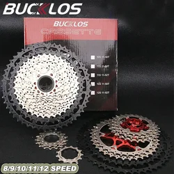 BUCKLOS Road Bicycle Cassette 8/9/10/11/12 Speed Freewheel 25/28/32/34/40/42/46/50/52T Cassette 8V 9V 10V 11V 12V for SHIMANO