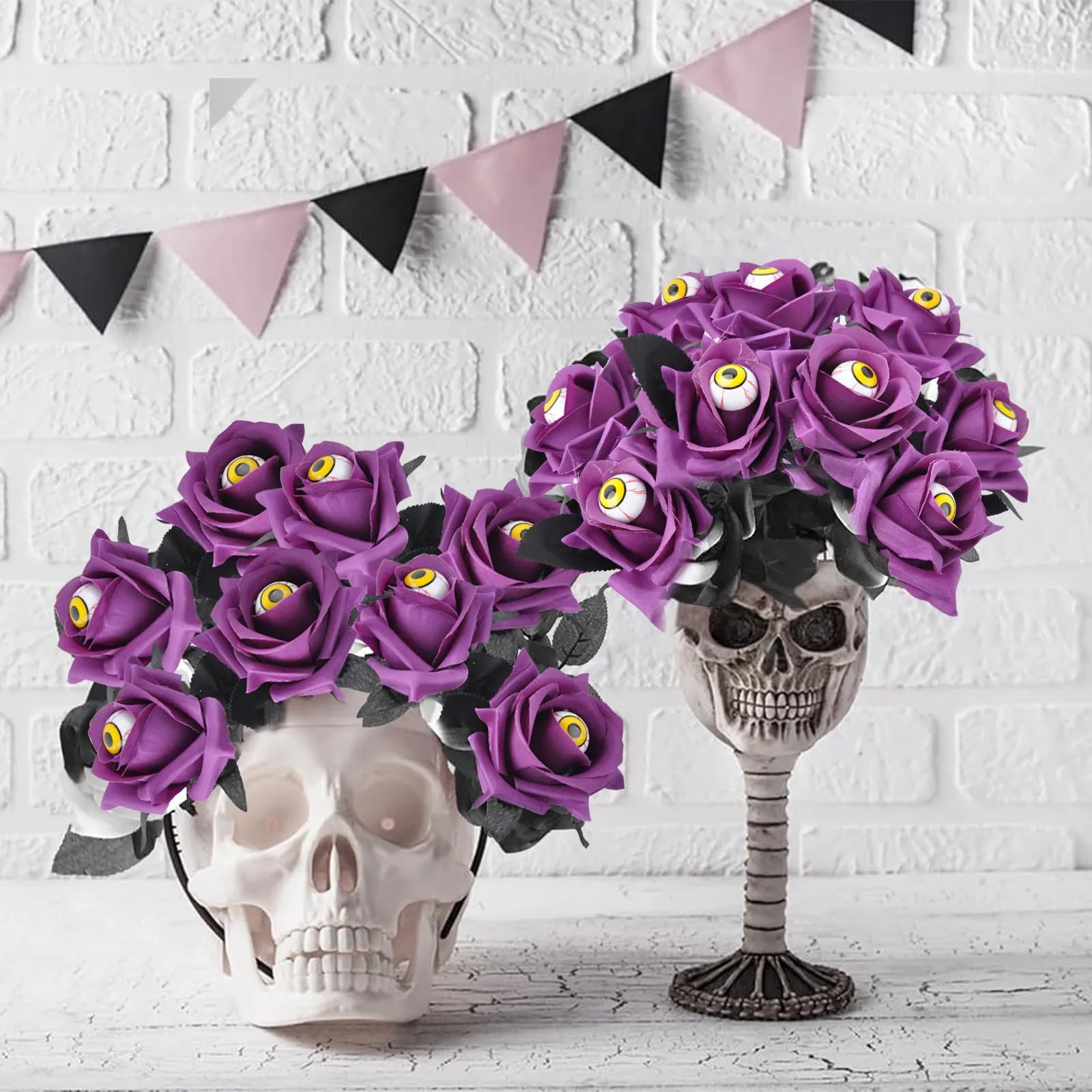 Kreative Teufels auge Rose Anordnung ist mehr für Halloween Geschenk Urlaub Party Dekoration Anordnung vier Farben zur Auswahl – Detail 24