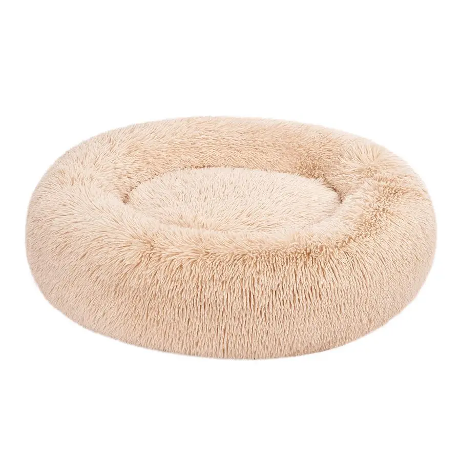 

Лежанка-подушка для собак Donut Pet Bolster из искусственного меха, бежевая, 36 x 36