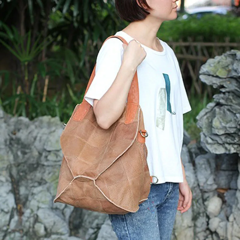 Designer Bag Luxury Woman Genuine Leather Ladies Multi Function Bag Vintage Female Backpack Retro Patchwork Backpacks Shoulder