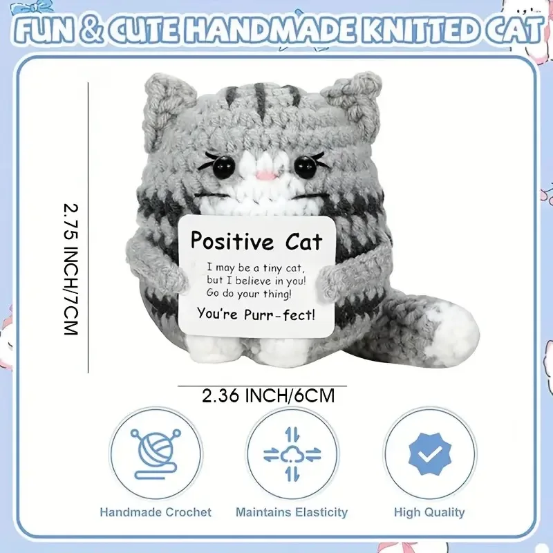 Funny Crochet Positive Energy Dolls Cute Mini Knitted Potatoes Handwoven Figurine Crafts Gifts