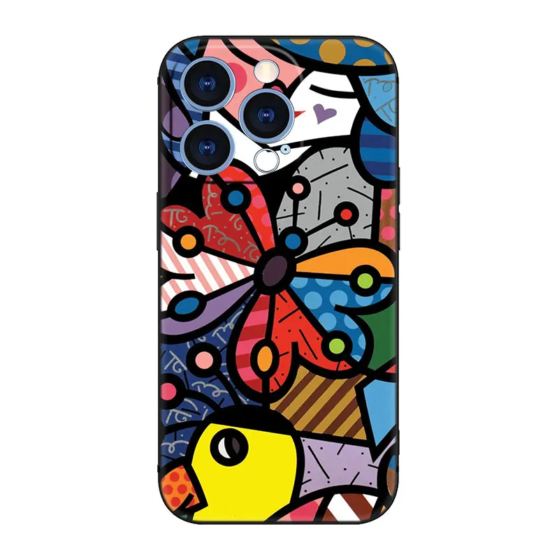 Picasso abstract Art painting Case For Apple iPhone 14 13 12 Mini 11 Pro XR X XS MAX 6S 7 8 Plus 5S SE 2020 2022 Black Cover