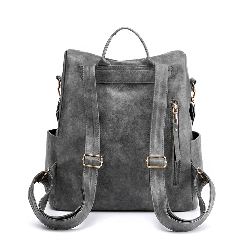 PU impermeável moda mochilas fecho de correr bolsa de ombro para mulheres jovens pacote escolar designer bolsa de luxo pacote de viagem