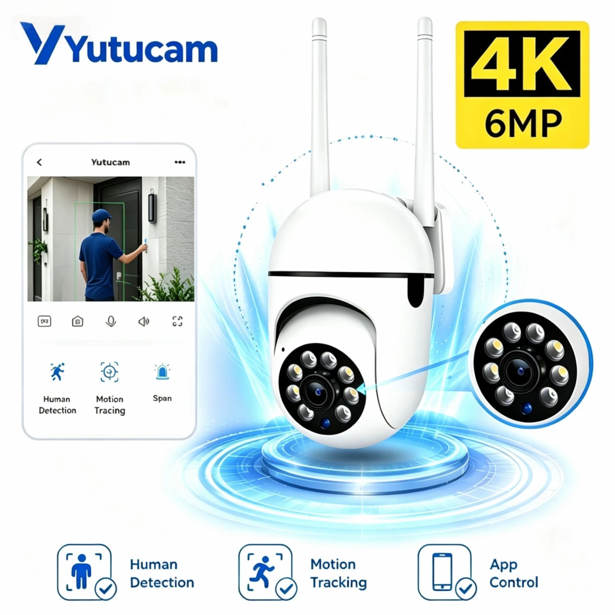 Home Security Google Camera - Telecamera di sicurezza wireless IP WiFi