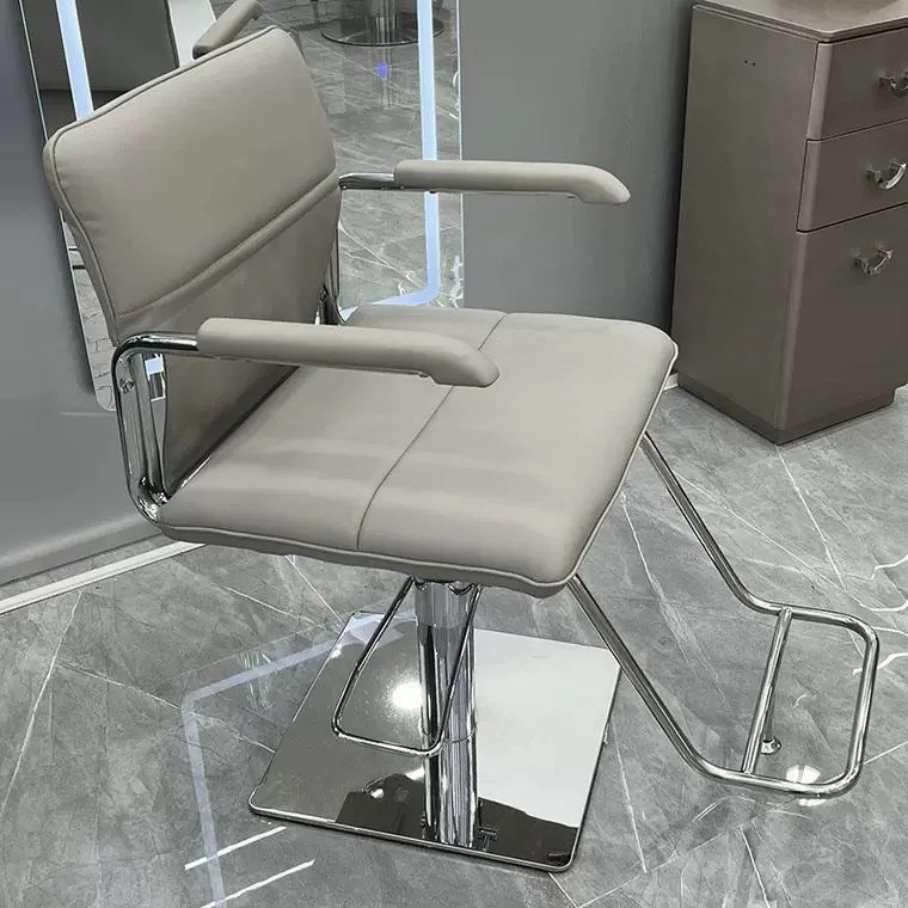 

High Quality Modern Barber Salon Chair Height Adjustable Metal Frame Leather Seat 360 Degree Rotation Professional