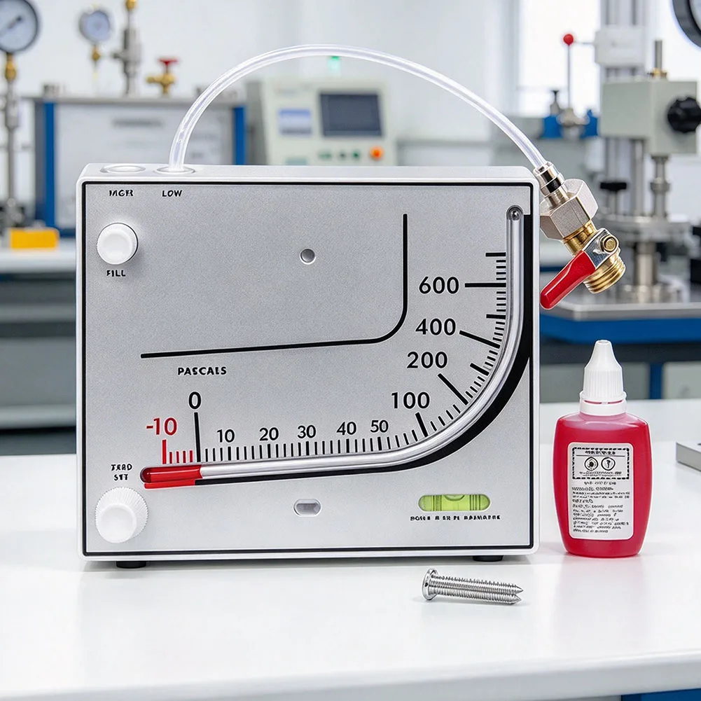Filled Manometer for HVAC Air Pressure Differential Measurement with Inclined and Vertical Mounting Capability