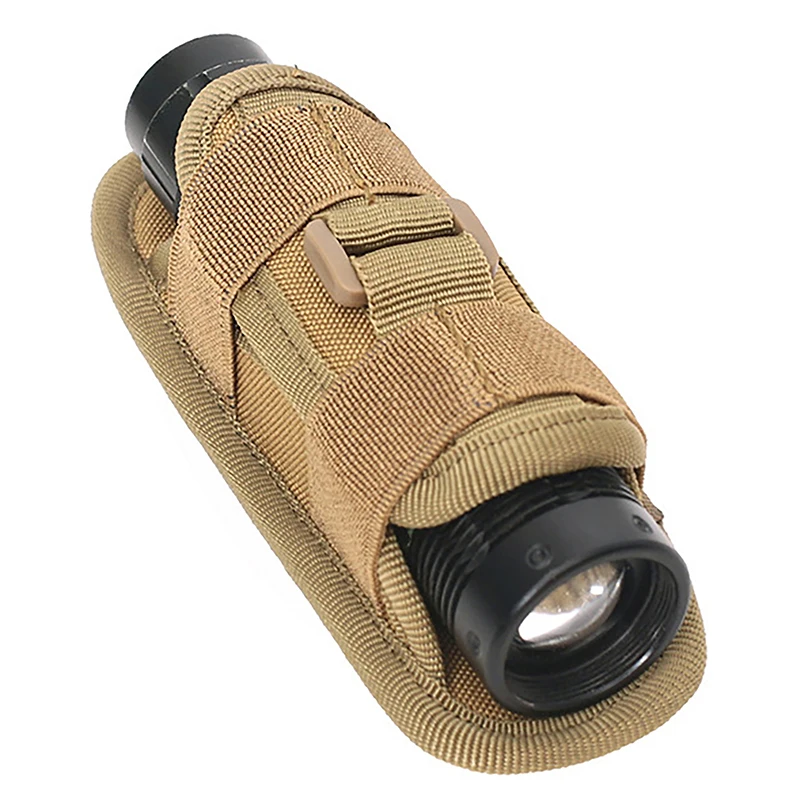 Tactical Sports Flashlight Holder Multi-Functional 360°Rotation Universal Flashlight Waist Holder Outdoor Hanging Pouch