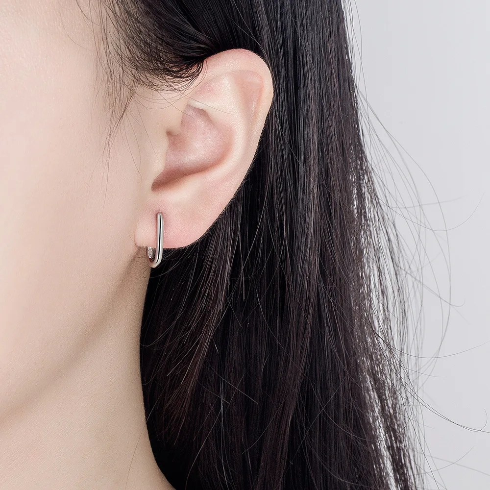 Pendientes de aro nuevos de joyería de moda para mujer de Plata de Ley 925 auténtica XY0154