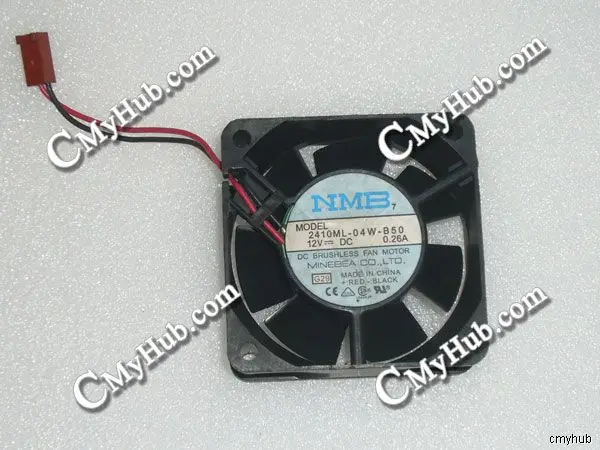 For NMB-MAT 2410ML-04W-B50 E00 B00 G29 DC12V 0.26A 6025 6CM 60mm 60x60x25mm 60*60*25mm 3Pin 2Wire Square Cooling Fan