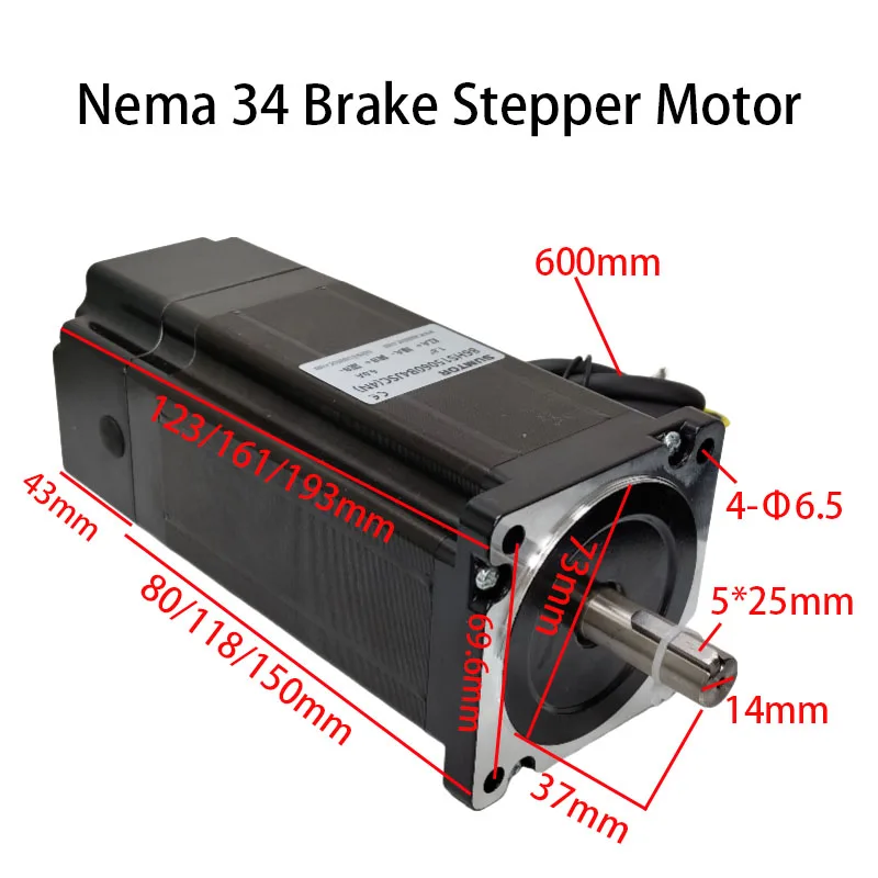 Original Big Torque Hybrid Stepper Motor 2 Phase Stepper Motor With Brake for Cnc Machine