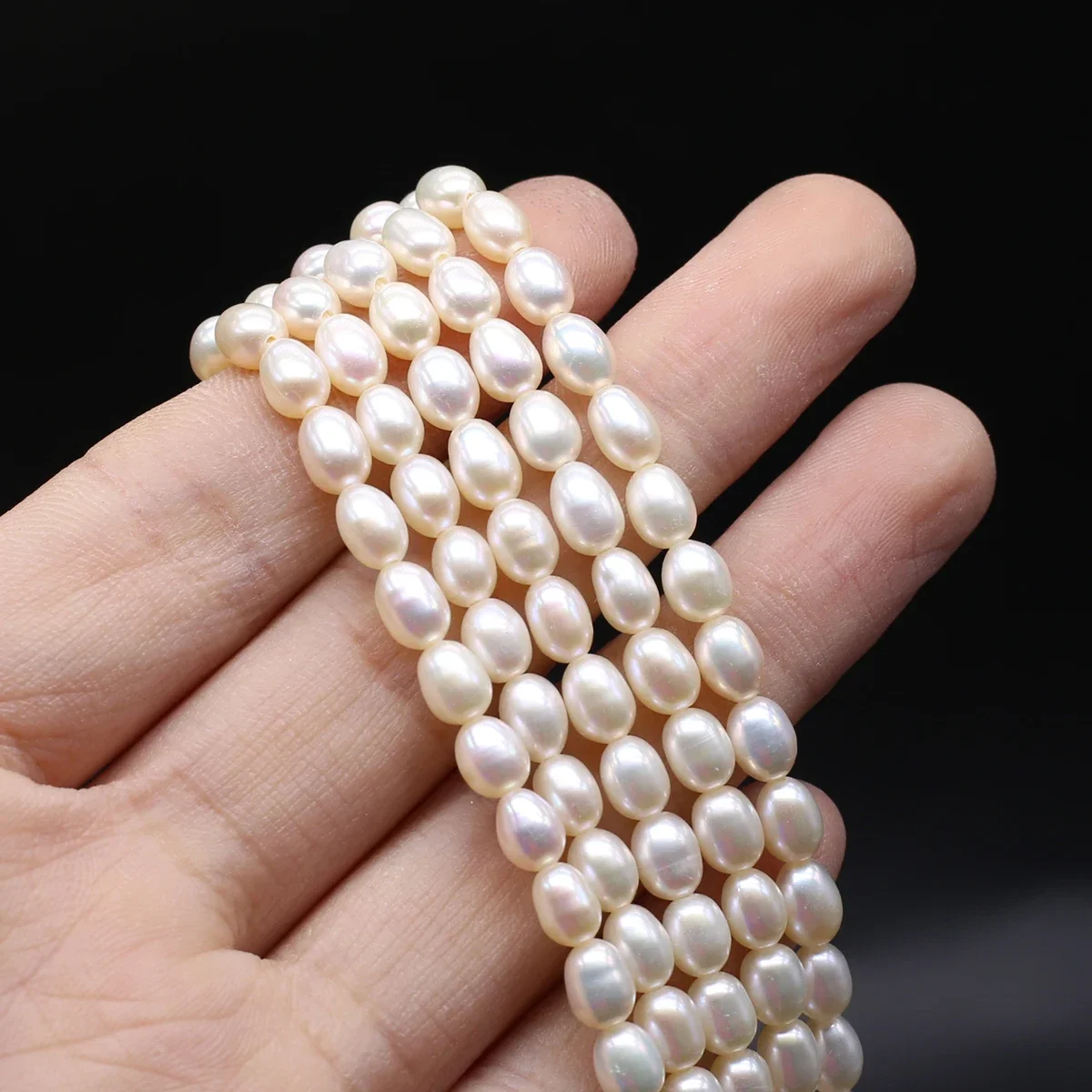 

Natural Freshwater Pearls AAA Higher Quality 4-5 Mm Rice Beads 100% Loose Spacer Beads for Jewelry Making DIY Necklace Bracelet