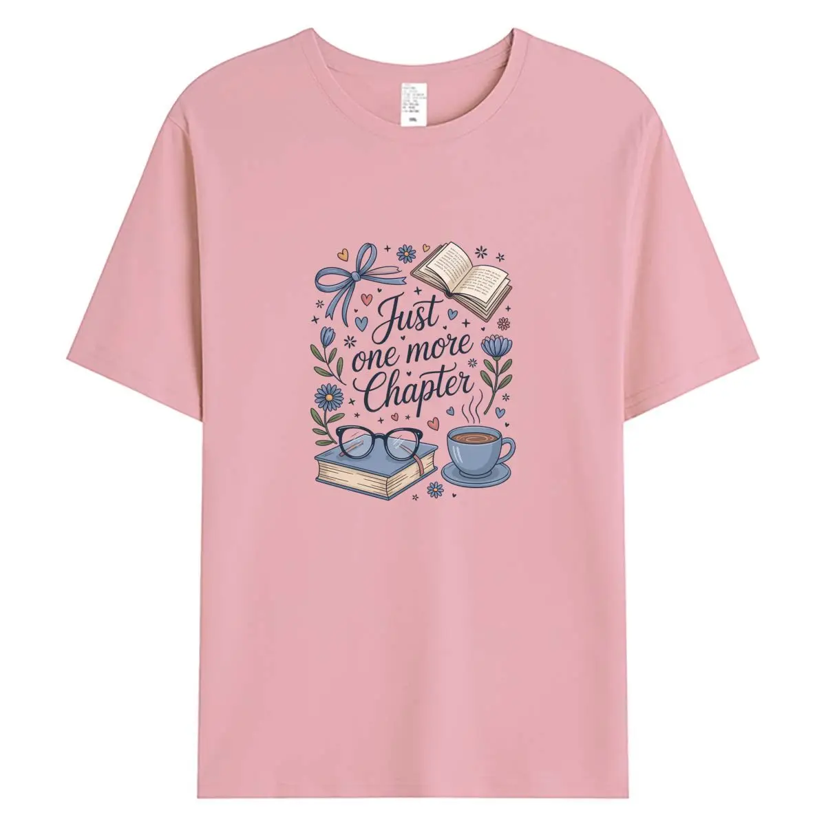 Women's Short Sleeve T Shirts 2026 Summer Oversized Tops 100% Cotton T-shirt New Love Reading Graphic Tee Female Tshirt Clothing