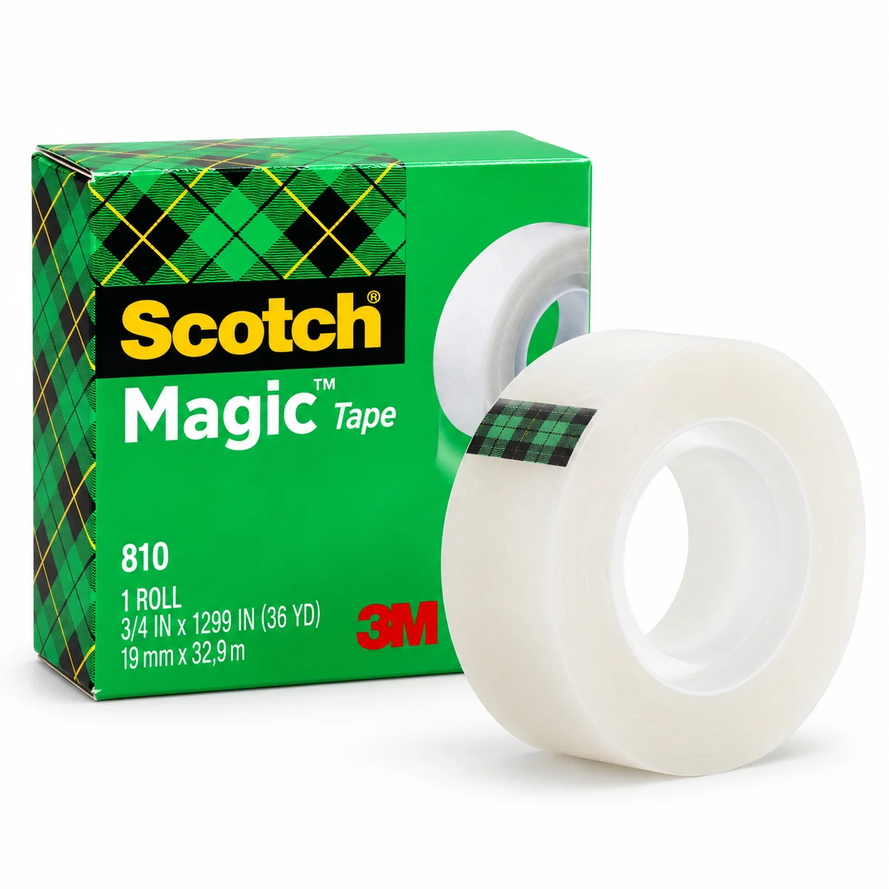 3M Scotch 810 Magic Tape Invisible Matte Writable Easy Tear for Paper Repair Labeling Office Books 19mm 12.7mm 10m 33m