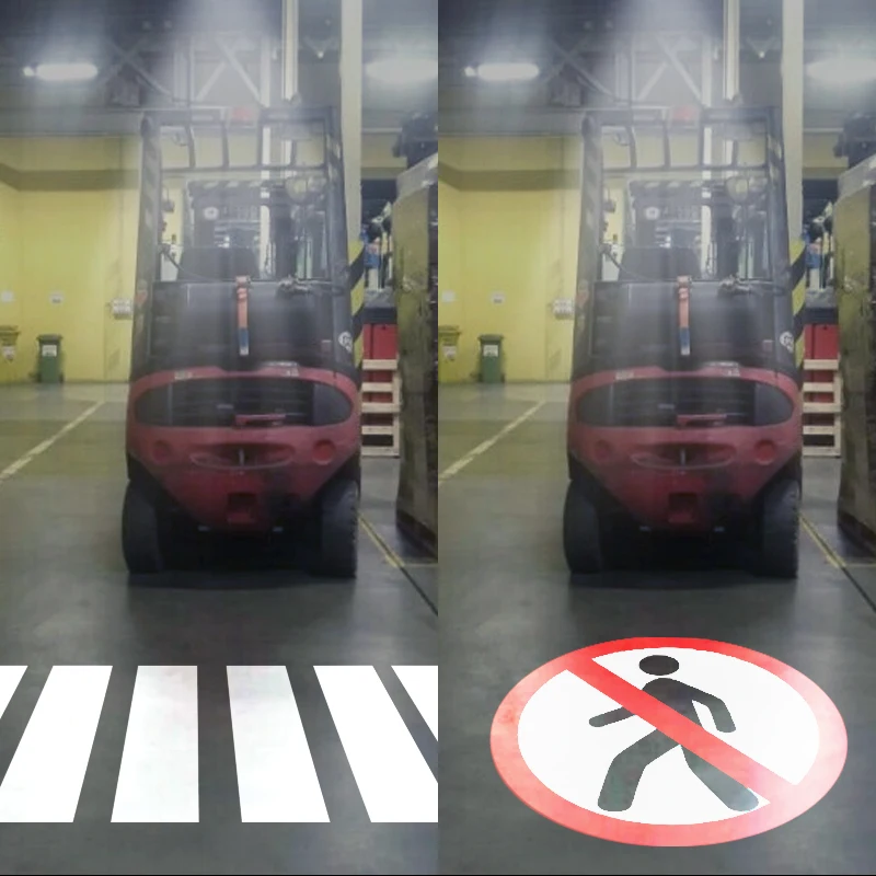 Warehouse Safety Sidewalk LED Rotating  Zebra Crossing Projector Light For Outdoor Advertising Light