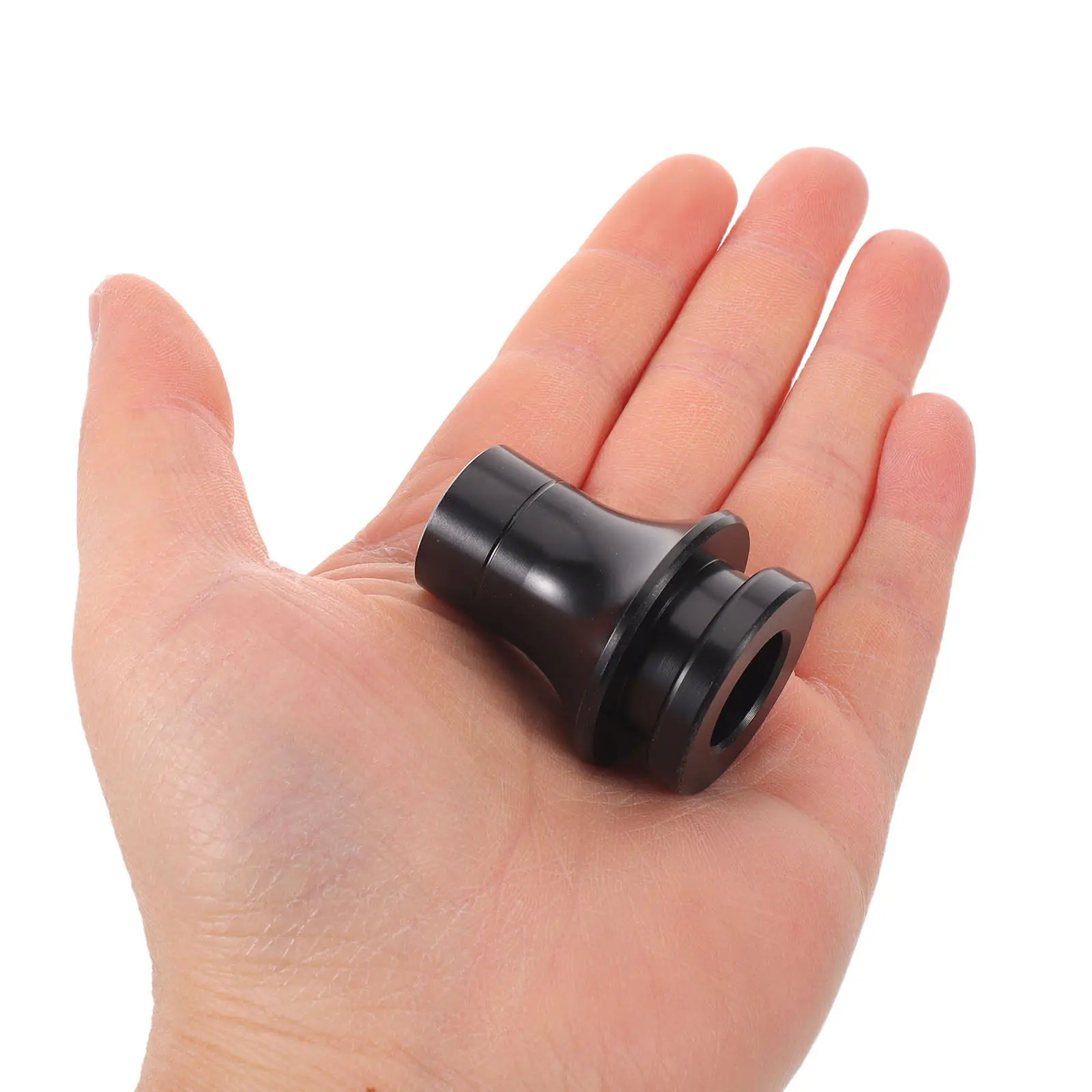 Car Gear Shift Knob Adapter Black Aluminum Alloy Precise Fit Manual Automatic Transmission Replacement Gear Shifter Extender