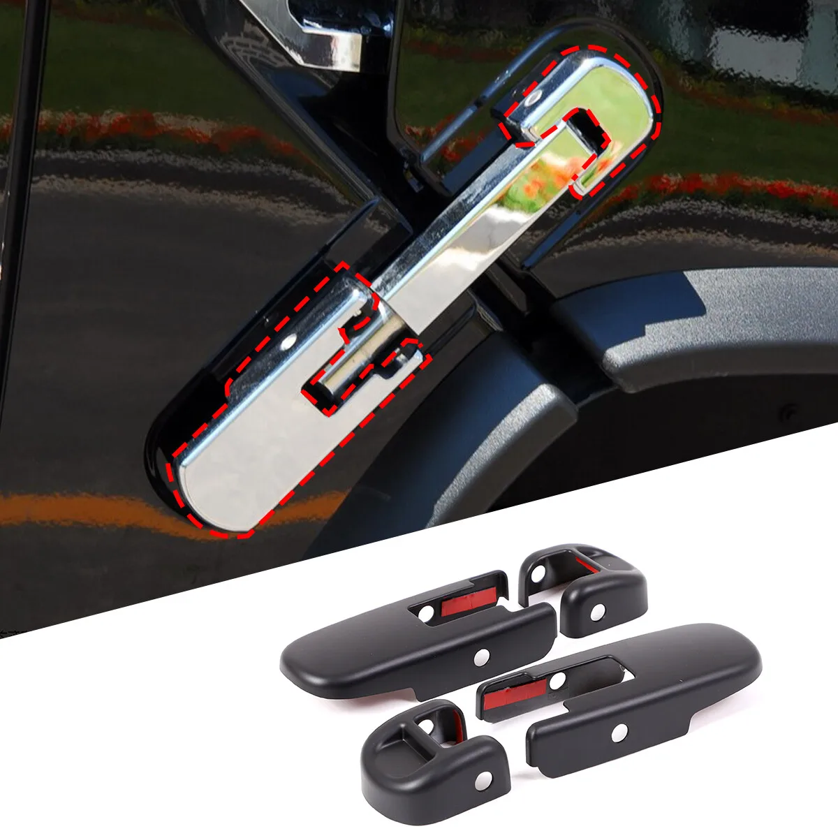 

Hood Side Hinge Cover Trim Cap Guard For HUMMER H2 SUV SUT 2003-2009 Chrome 4PCS Car Accessories Side Marker Door lights trim