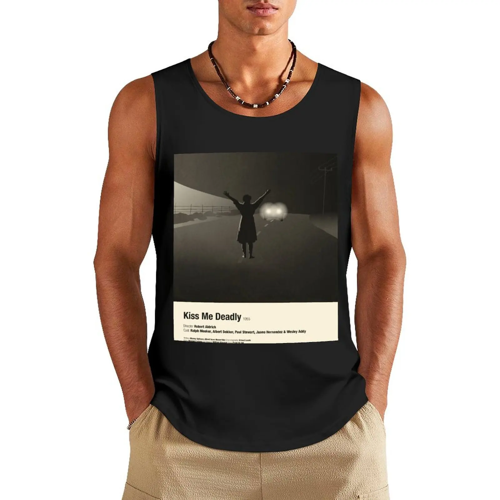 

Film Noir - Kiss Me Deadly 1955 Tank Top Men's clothing Sports shirt man Short sleeve gym accessories men