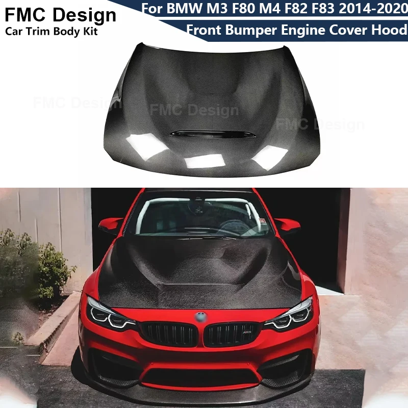 

Для BMW M3 F80 M4 F82 F83 2014-2020 GTS стиль углеродное волокно автомобильный передний бампер крышка двигателя капот вентиляционные детали комплект обновления кузова