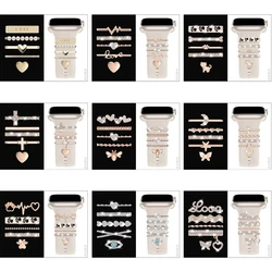 Dijes para Apple watch band Ultra 2, 9, 8, 7, accesorios de pulsera de joyería de diamantes para samsung/Huawei watch 20/22mm, decoración de correa