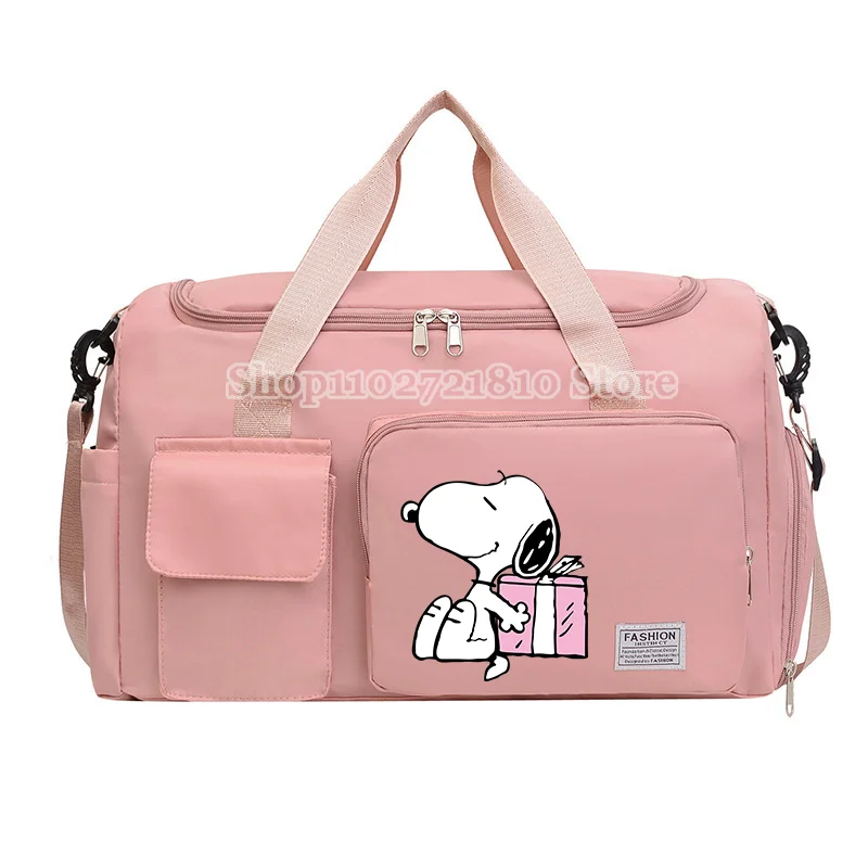 Snoopy fitka brašna roztomilá kreslený anime velký schopnost watertight výlet zájezd balíček ženy & muži sportovní vláčet bedra pytle dar horké