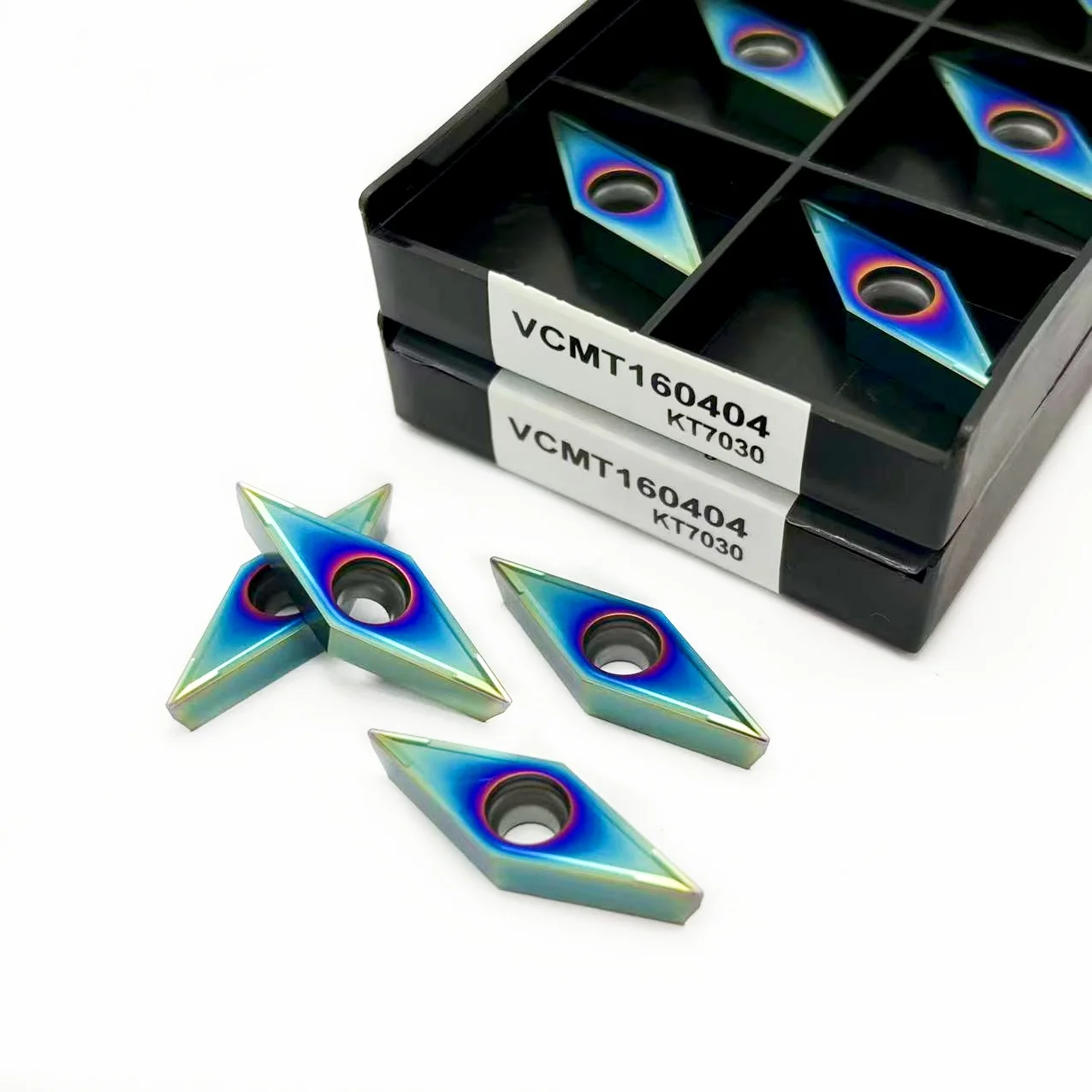 Herramienta de torneado interno VCMT160404 KT7030, insertos de carburo, herramientas de torno, inserto CNC VCMT 160408 KT7030, herramienta de corte de alta calidad