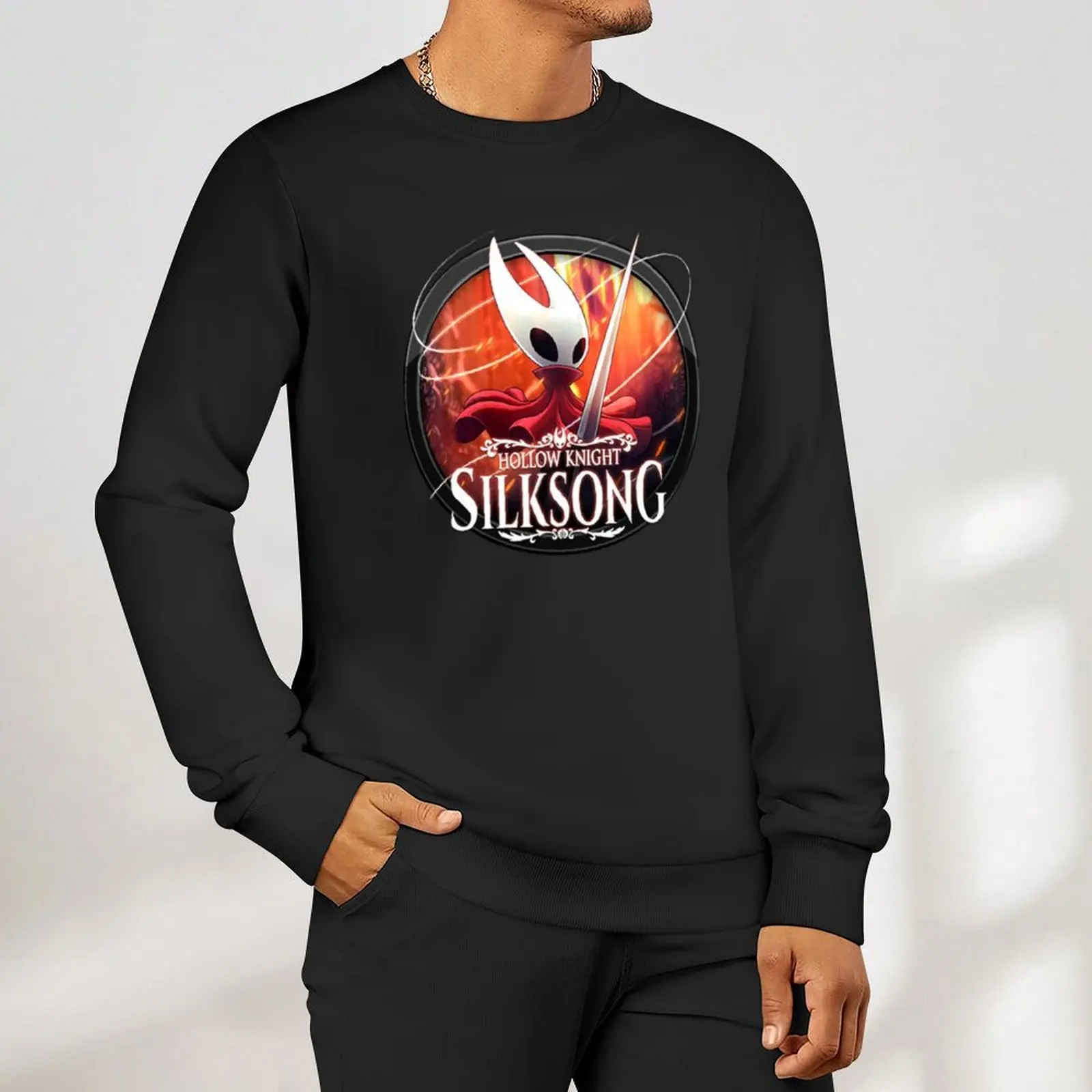 مجموعة تي شيرت رجالي من Hollow Knight Silksong بلوفر رجالي مصمم ملابس للرجال ملابس رجالية سترة رجالية