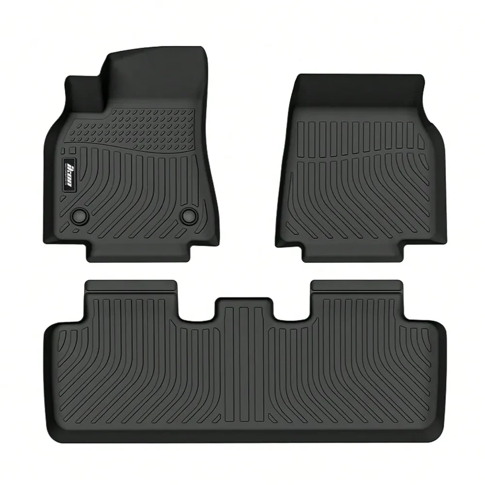 

3D Car Mats Fit For 20202024 Tesla Y 3D Molded Black TPE Auto Front Rear 1st And 2nd Row AllWeather Waterproof AntiSlip Heavy Du