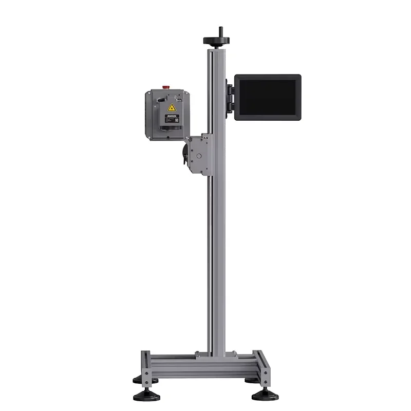 Yaomatec New 40W High-Accuracy CO2 Laser Marking Machine for Coding Expiry Date Serial Number on Paper Plastic Bottle Wooden