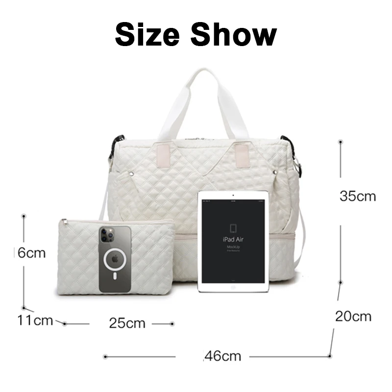 Trendy Women\'s Fitness Luggage Bag Waterproof Dry Wet Separation Multifunctional Large Capacity Travelling Bag Men Dropshipping